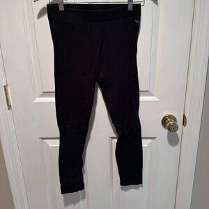 PINK Cotton Black Leggings - Size Medium